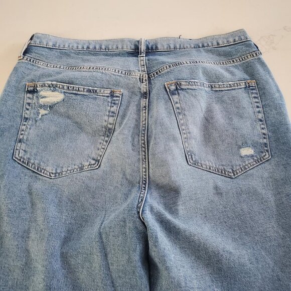 Women's Gap 90s Loose High Rise Cotton & Spandex Med. Wash Relaxed Jeans 33/16R - Picture 6 of 9